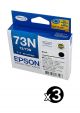 Genuine Epson 73NB Value Pack (3 Black)