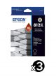 Genuine Epson 812XL Value Pack (3 Black)